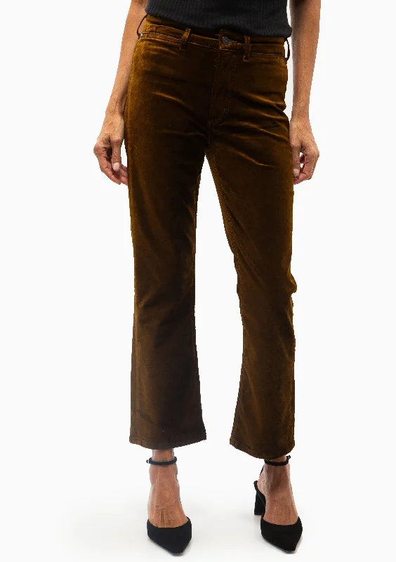 Mega Sale Isola Cropped Trouser Velvet | Golden