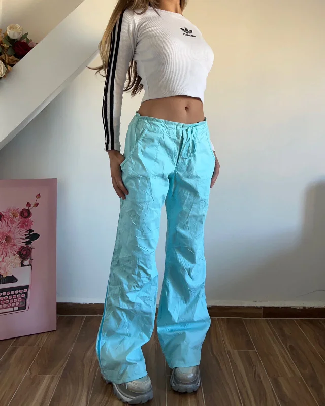 Big Discounts 00s Y2k Nike baby blue low waist tracksuit pants