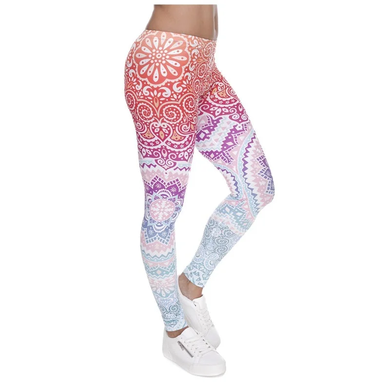 Weekend Discounts to Celebrate wholelsales New Fashion Women leggings 3D Printed color legins Ray fluorescence leggins pant legging for Woman 15 Colors
