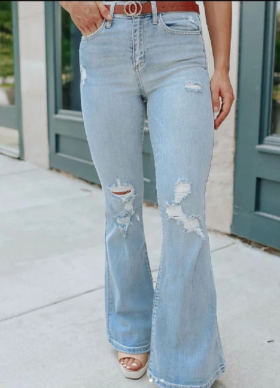 Stock Up Light Denim Distressed