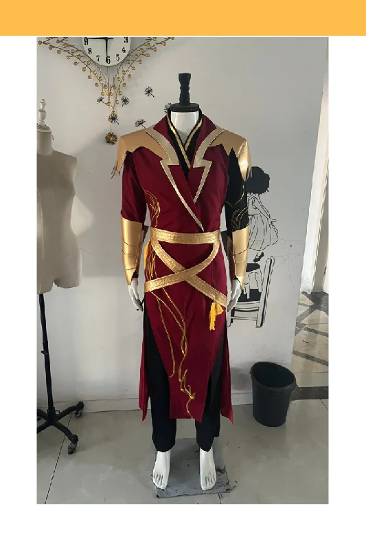 Custom Design Red And Gold Embroidered Cosplay Costume