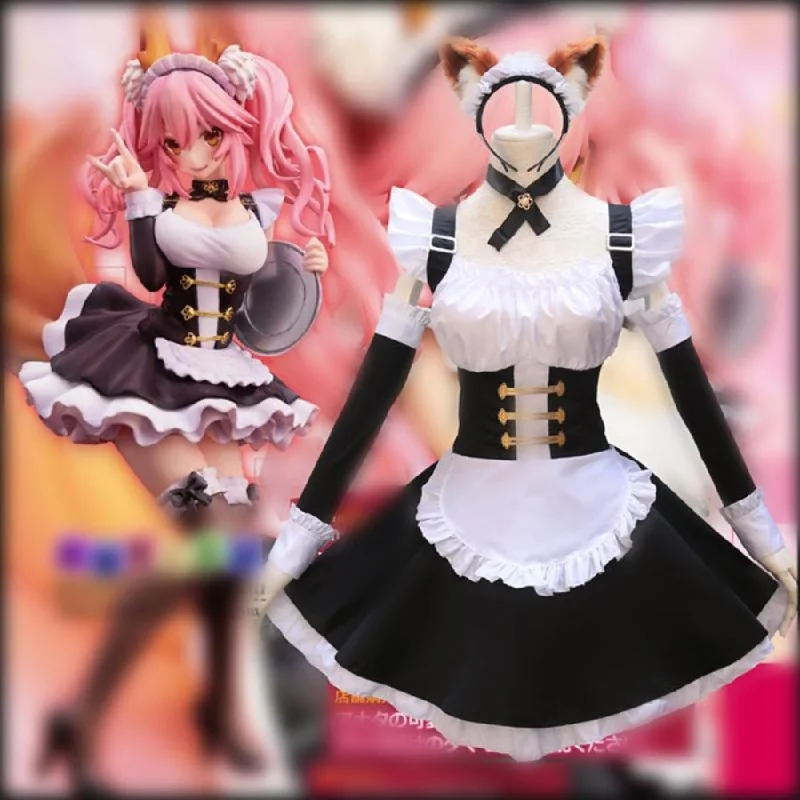 Best Seller Fate Grand Order Tamamo No Mae Costumes Cosplay  Lolita Maid Dress for Girls Waitress Costumes mp005983