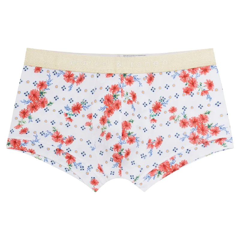 Posies Coral Print Low Rise Trunk