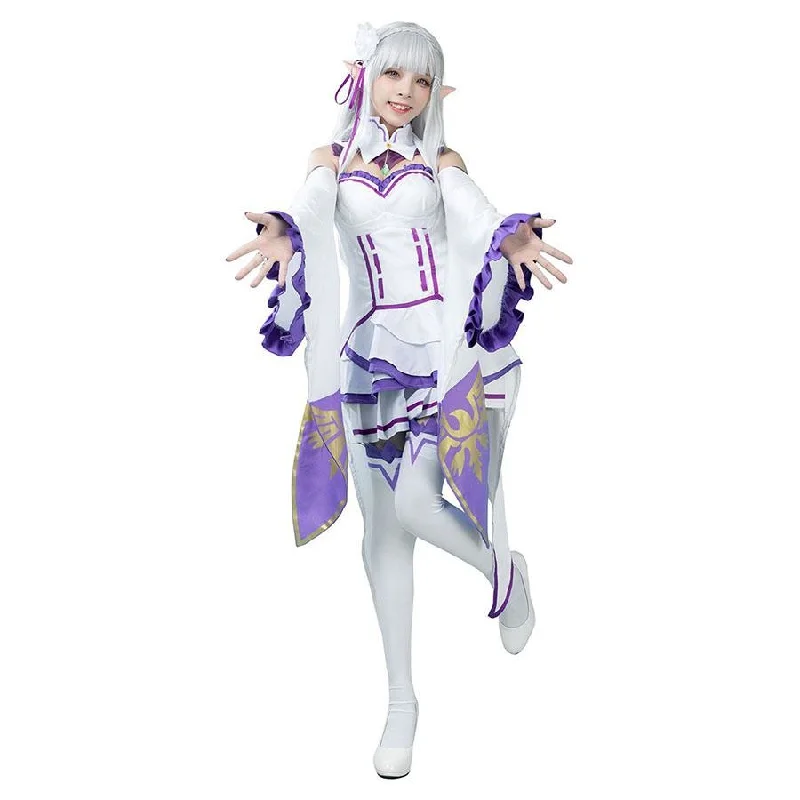 Re:Zero − Starting Life in Another World Emilia Cosplay Costume elf mp005757