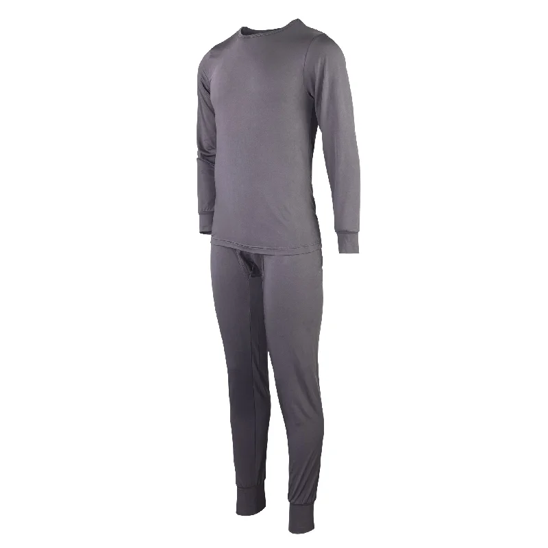 KNOCKER MEN'S SOFT FLEECE THERMAL UNDERWEAR (TU005_CH/GR)