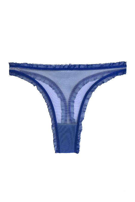 Valerie S Blue high waisted thongs