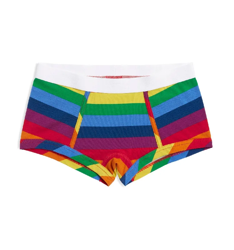 Price Reduction Boy Shorts - Rainbow Pride Stripes