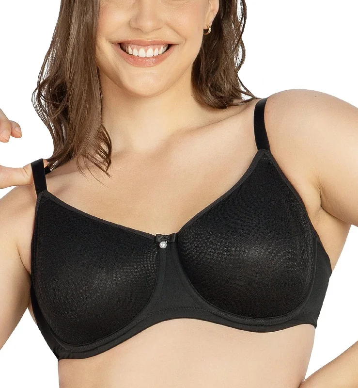 Parfait Pearl Seamless Minimizer Underwire Bra (P60921) - Black