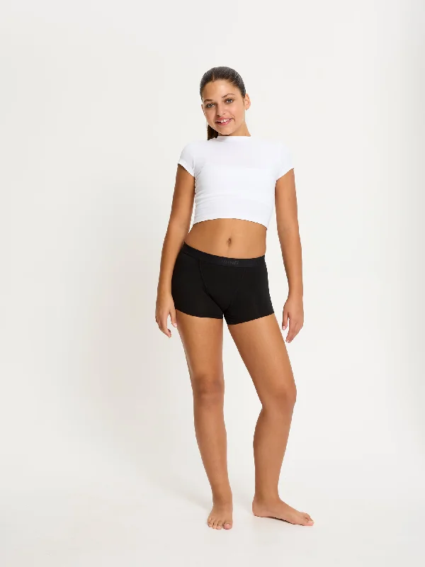 New Markdowns Teen Hipster Boyshort Moderate-Heavy Black